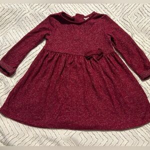 Carter's Maroon Long Sleeve Top with Bow